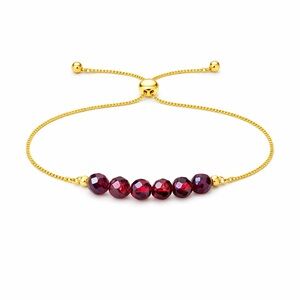 Garnet Lariat Bracelet